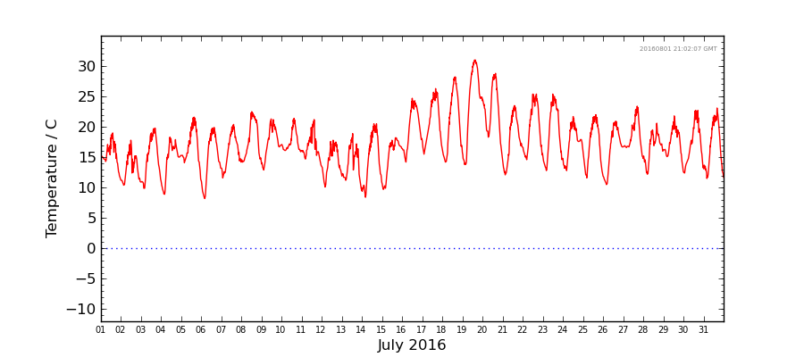 Graph: Daily Temperature Details